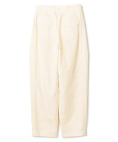 BEIGE， 【洗える】CROCUS / カービーシルエットタックパンツ