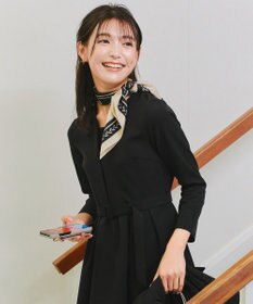 Tiaclasse 【ダブルクロス・洗える】 ナローVネックワンピース