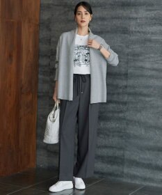 自由区 【洗える】ツイステッドダブルクロスワイドストレート パンツ