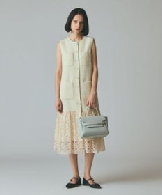 GRACE CONTINENTAL チュールコンビツイードワンピース