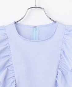 #Newans 【洗濯機可能/シワになりにくい】〈小柄さんにお勧め〉バーティカルフリルブラウス