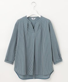 J.PRESS LADIES 【WEB限定】 ピンストライプジャージー バンドカラー カットソー