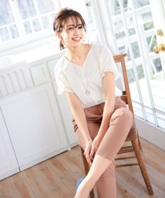 Tiaclasse 【洗える】幅広く活躍が期待できるドロストパンツ