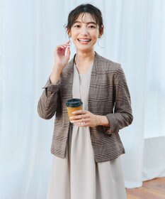 Tiaclasse 【ダブルクロス・洗える】 ナローVネックワンピース