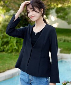 Tiaclasse L 【ストレッチジョーゼット】フレアジャケット