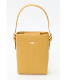 DAKS CARAエンボスレザースクエアハンドバッグ