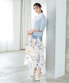 Tiaclasse L 【新色追加・洗える】配色スリットニット