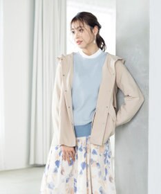 Tiaclasse L 【新色追加・洗える】配色スリットニット