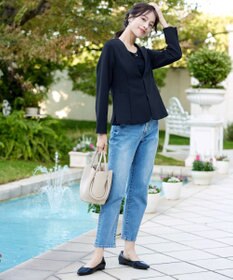 Tiaclasse L 【ストレッチジョーゼット】フレアジャケット