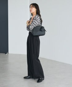 CRAFT STANDARD BOUTIQUE シアーボーダーポロ衿ニットプルオーバー