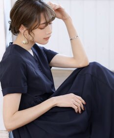 Tiaclasse 【洗える】サイドギャザーワンピース