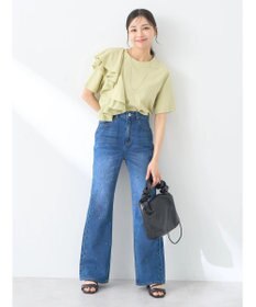 earth music&ecology アシメフリルプルオーバー