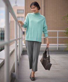 ANY 【洗濯機可/ストレッチ/ウエストゴム/裏起毛】マルチファンクションストレッチテーパードパンツ