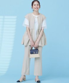 組曲 S スタイルアップジャージー フレアパンツ