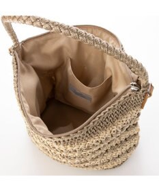 UNBILLION カシュカシュ cachecache / ボーダーコンビ編みワンハンドル2wayミニトート