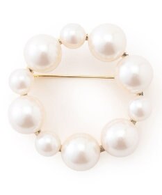 23区 【APPLAUDIR】パールサークル ブローチ