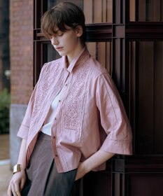 J.PRESS LADIES 【洗える】20チノストレッチ ワイドパンツ