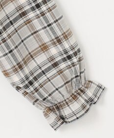 ANY KIDS チェック袖 ドッキング プルオーバー