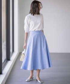 組曲 【セットアップ着用可・WEB限定】コンパクトシャーティング フレアスカート