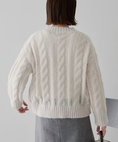 AMERICAN HOLIC 透かしケーブルニットプルオーバー