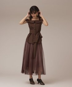 GRACE CONTINENTAL チュールリバーシブルスカート