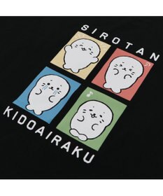 Mother garden しろたん ビッグ Ｔシャツ 半袖  《喜怒哀楽》 黒　フリーサイズ