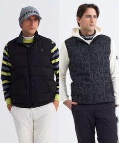 23区GOLF 【MEN】中綿リバーシブルベスト ブラック系