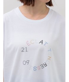 Te chichi ラインストーンサークルロゴTシャツ