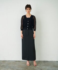 GRACE CONTINENTAL メッシュニットカーディガン