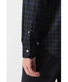 DAKS ウールチェック 隠しボタンダウンシャツ