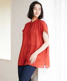 UNFILO 【撥水】ヴィンテージライク ブラウス