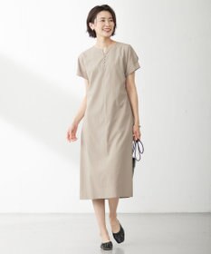 J.PRESS LADIES S 【洗える・イージーケア】ソフトタイプライター フレンチスリーブ ワンピース
