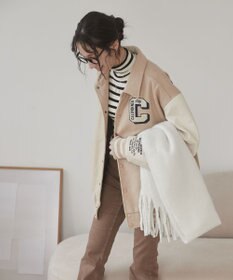 WEGO 【ユニセックス着用ITEM/SMLサイズ展開】メルトンワッペンスタジャン