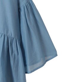 earth music&ecology コットンボイルギャザーシャツ