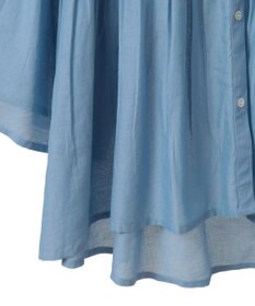 earth music&ecology コットンボイルギャザーシャツ