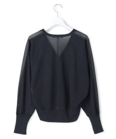 23区 L 【先行予約/WEB&一部店舗限定カラーあり】シャイニーシアー ドルマンスリーブ カーディガン