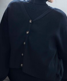 Tiaclasse 【洗える】大人上品なニットカーデ＋ワンピースセット