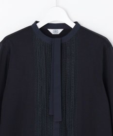 J.PRESS LADIES S レースコンビ ボウタイ カットソー