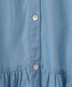 earth music&ecology コットンボイルギャザーシャツ