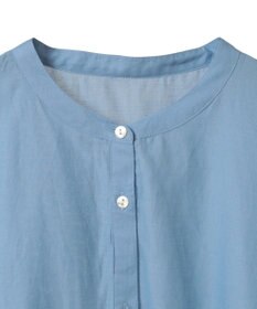 earth music&ecology コットンボイルギャザーシャツ