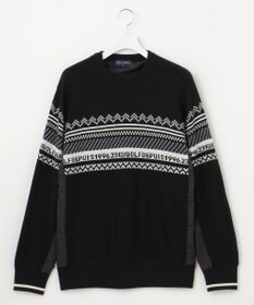 23区GOLF 【MEN】【ウォッシャブル】フェアアイル柄ニット