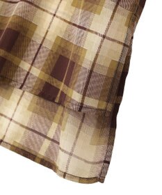 YECCA VECCA チェック柄シアーラッフルシャツ