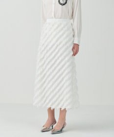 GRACE CONTINENTAL フェザーバイアスロングスカート