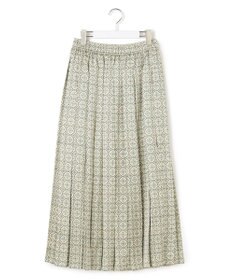 J.PRESS YORK STREET 【WOMEN】オリジナルプリント プリーツスカート