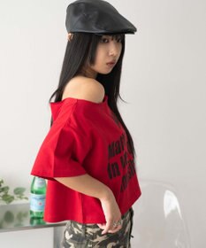 WEGO グラフィックオフショルショートT