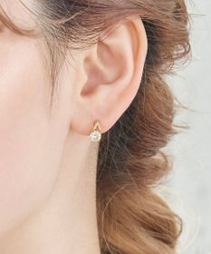 Phoebe 【金属アレルギー対応】【痛くないシリーズ】ルーセントビジューライトフィットイヤリング　ローズゴールド