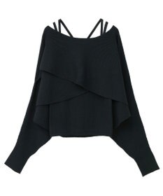 earth music&ecology 【2WAY】【洗濯機洗い可】SET2点クロスニット＋キャミソール