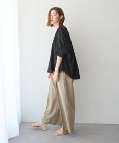 YECCA VECCA バック刺繍バンドカラーシャツ