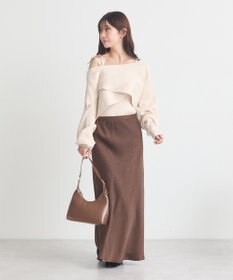 earth music&ecology 【2WAY】【洗濯機洗い可】SET2点クロスニット＋キャミソール