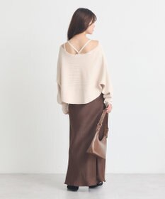 earth music&ecology 【2WAY】【洗濯機洗い可】SET2点クロスニット＋キャミソール